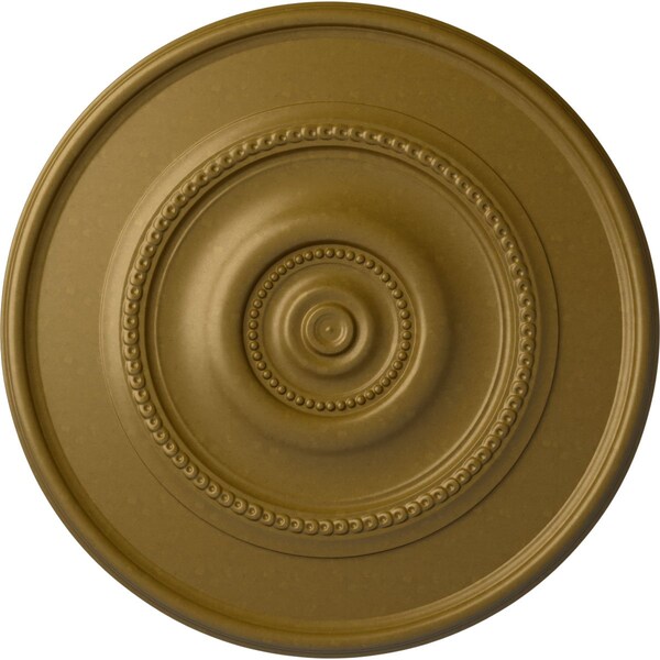 Ekena Millwork Traditional Reece Ceiling Medallion (Fits Canopies up to 5 7/8"), 24 3/8"OD x 1 1/8"P, Gold CM24REGLS - main
